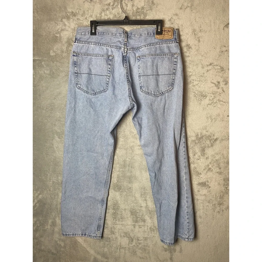 Signature Levi Strauss & Co Mens Jeans 36x30 Light Blue Regular Fit